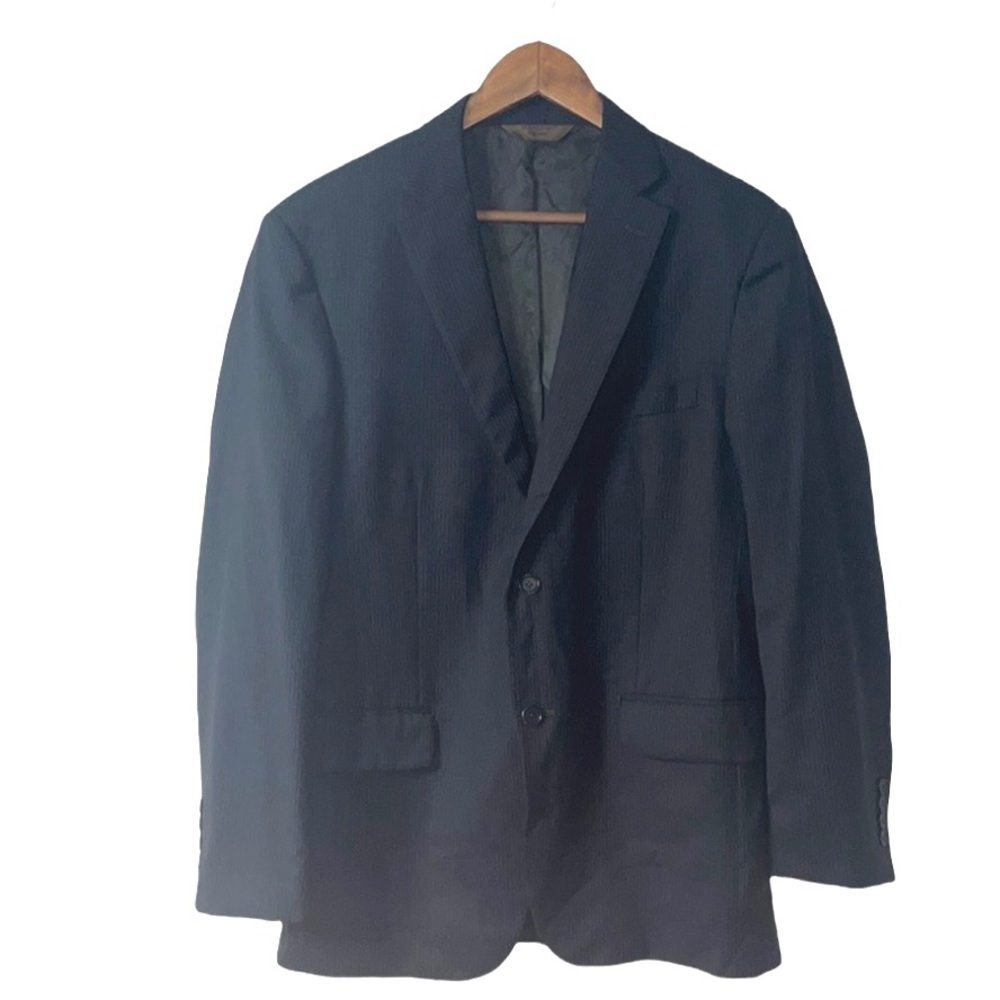 Pronto Uomo Signature Zignone Wool Blazer Jacket Mens 40R Black Made in Italy